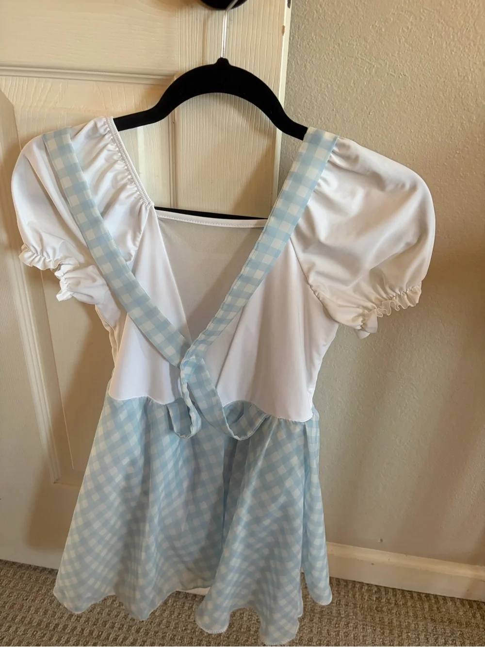 Kids Blue Gingham Dorothy Costume Dress with White Blouse